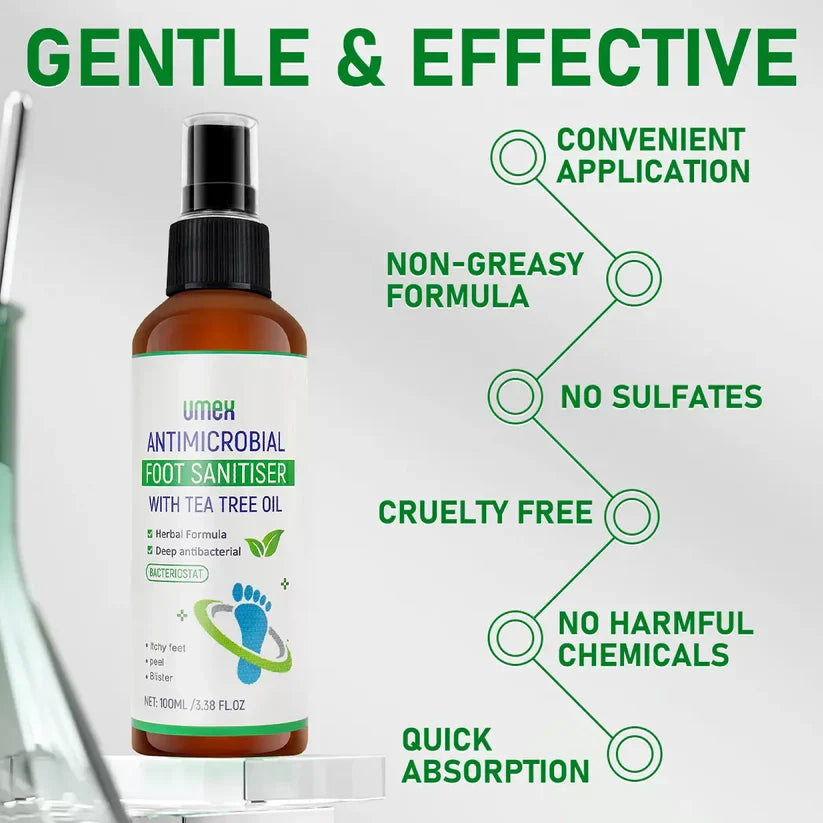 VitalHerb Life Umex茶树足部喷雾，快速除菌除味，适合脚部真菌和异味的喷雾产品